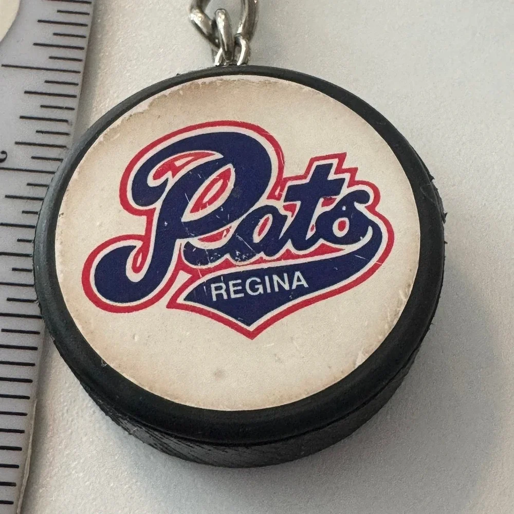 Regina Pats WHL Official Hockey Puck‎ Keychain Vintage Sports Memorabilia
